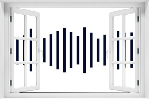 Fototapeta Naklejka Na Ścianę Okno 3D - Sound wave or voice message icon. Music waveform, track radio play. Audio equalizer line. Vector illustration