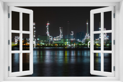 Fototapeta Naklejka Na Ścianę Okno 3D - Oil refinery at morning