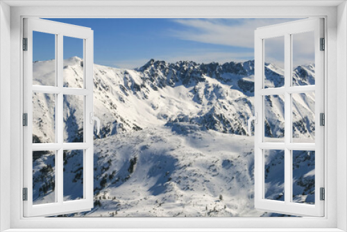 Fototapeta Naklejka Na Ścianę Okno 3D - Winter view of Pirin Mountain from Todorka peak, Bulgaria