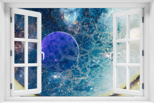 Fototapeta Naklejka Na Ścianę Okno 3D - Cosmic panorama of the universe. Space travel fantasy. Elements of this image furnished by NASA