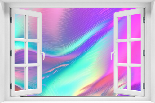 Holographic foil. Blurred rainbow light refraction texture overlay effect for photo and mock-ups. Iridescent art. Trendy colorful card. Generative ai. 