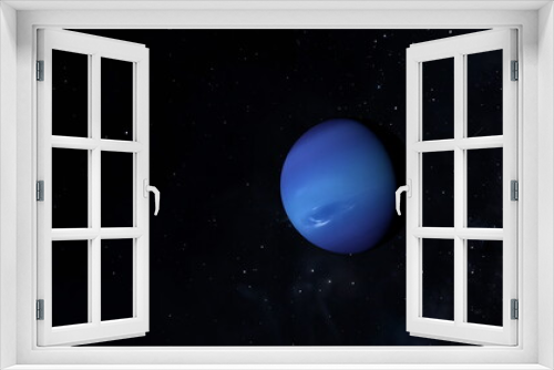 Fototapeta Naklejka Na Ścianę Okno 3D - Space probe flying to Neptune. Space exploration.