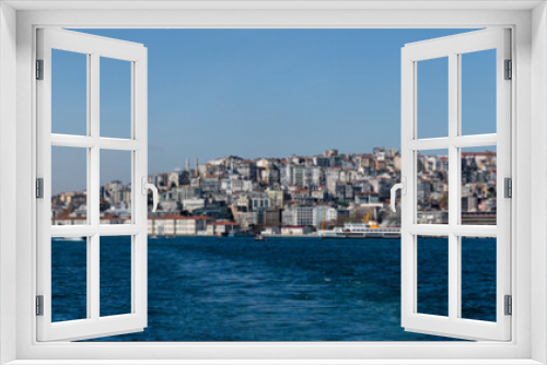 Fototapeta Naklejka Na Ścianę Okno 3D - Panorama at Turkey Bosphorus on a sunny day