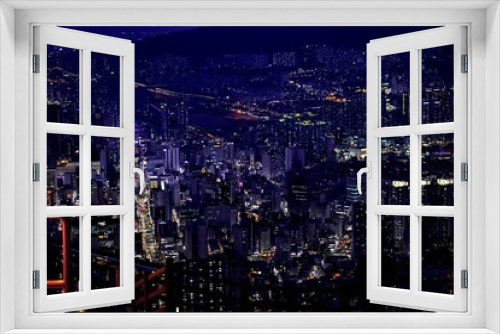 Fototapeta Naklejka Na Ścianę Okno 3D - night view - 야경