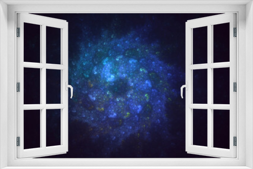 Fototapeta Naklejka Na Ścianę Okno 3D - 3D rendering abstract blue fractal light background