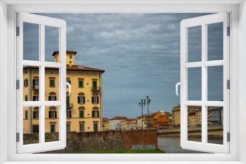 Fototapeta Naklejka Na Ścianę Okno 3D - budynki uliczki piza  zabytki spacer bolonia włochy rzym