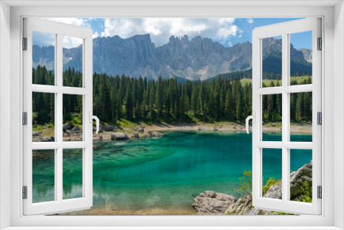 Fototapeta Naklejka Na Ścianę Okno 3D - Karersee (Lago di Carezza) Italy