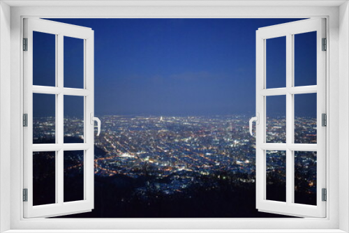 Fototapeta Naklejka Na Ścianę Okno 3D - もいわ山の夜景3