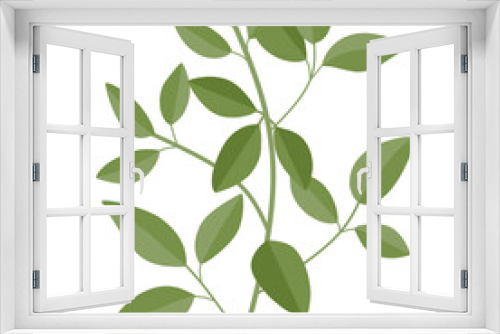 Fototapeta Naklejka Na Ścianę Okno 3D - Illustration of branch leaves 