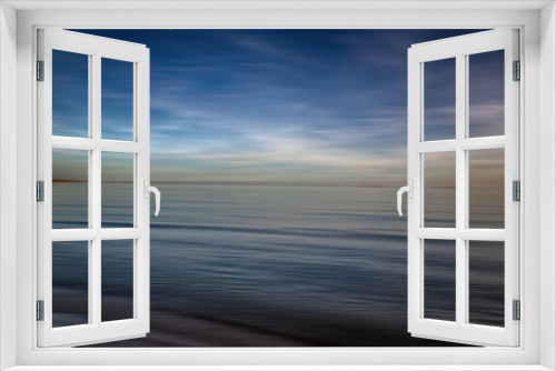 Fototapeta Naklejka Na Ścianę Okno 3D - serene sea blue minimalism landscape