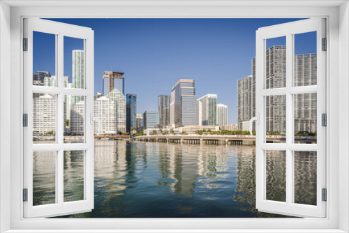 Fototapeta Naklejka Na Ścianę Okno 3D - Miami, USA - December 4, 2022. View of the Brickell buildings in Miami