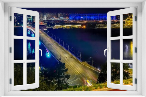 Fototapeta Naklejka Na Ścianę Okno 3D - City at Night