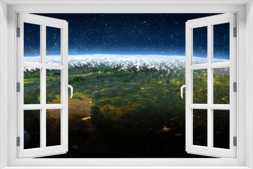 Fototapeta Naklejka Na Ścianę Okno 3D - East Himalayas, landscape frome space