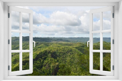 Fototapeta Naklejka Na Ścianę Okno 3D - Yogyakarta, Indonesia – January 13, 2020:  Morning View From Taman Buah Mangunan. Selected Focus