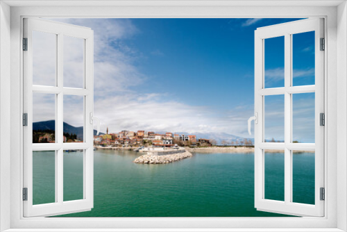 Fototapeta Naklejka Na Ścianę Okno 3D - travel, sky, island, lake, dock, beach
