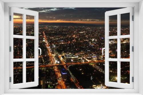 Fototapeta Naklejka Na Ścianę Okno 3D - 大阪高層ビルからの眺め
