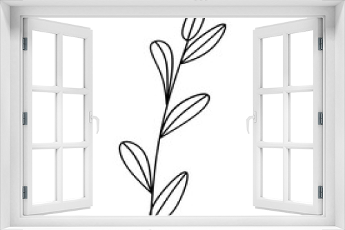 Fototapeta Naklejka Na Ścianę Okno 3D - branch with leaves nature ecology isolated icon vector illustration design icon