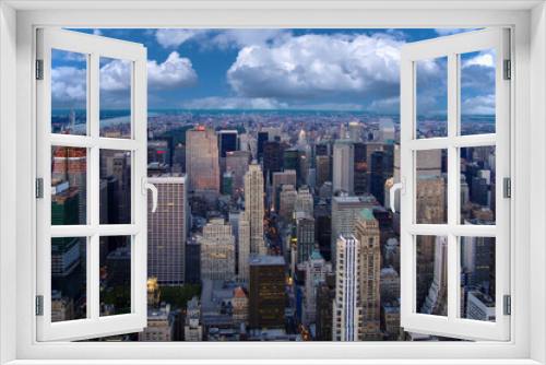 Fototapeta Naklejka Na Ścianę Okno 3D - Blick auf Manhattan, New York