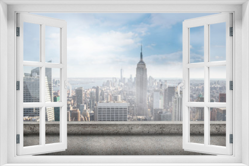 Fototapeta Naklejka Na Ścianę Okno 3D - Balcony overlooking city