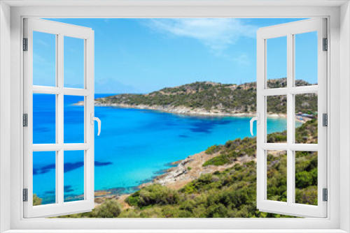 Fototapeta Naklejka Na Ścianę Okno 3D - Summer sea coast landscape (Halkidiki, Sithonia, Greece).