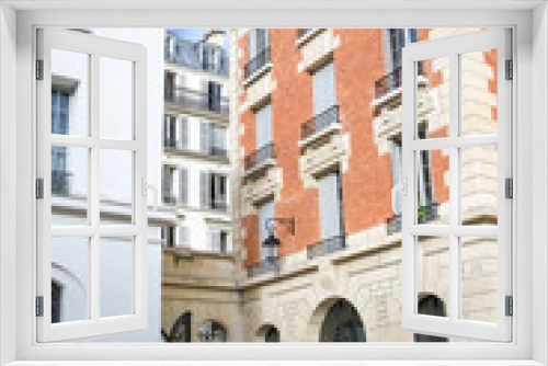Fototapeta Naklejka Na Ścianę Okno 3D - Paris, beautiful buildings, in the Marais, in the historic center
