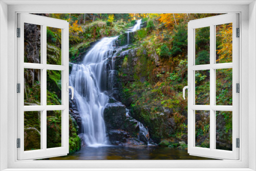 Fototapeta Naklejka Na Ścianę Okno 3D - Kamienczyk Waterfall: Majestic Cascading Beauty in Poland Mountains