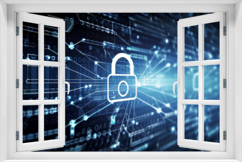 cyber security shield lock