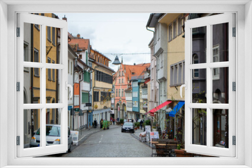 Fototapeta Naklejka Na Ścianę Okno 3D - Germany- Baden-Wurttemberg- Ravensburg- street view with houses
