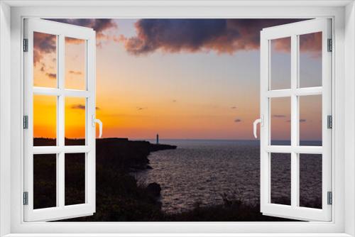 Fototapeta Naklejka Na Ścianę Okno 3D - 沖縄-残波岬の夕陽-03