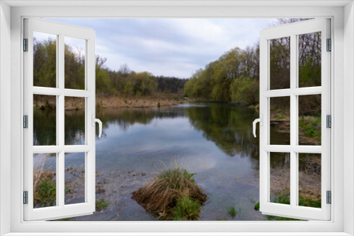 Fototapeta Naklejka Na Ścianę Okno 3D - lake in the woods
