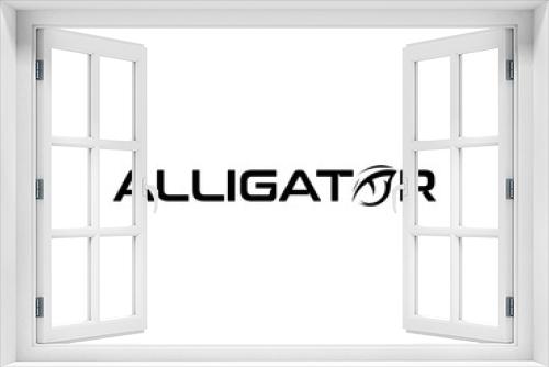 Fototapeta Naklejka Na Ścianę Okno 3D - modern alligator logo