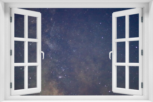 Fototapeta Naklejka Na Ścianę Okno 3D - 流れ星と天の川