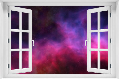 Fototapeta Naklejka Na Ścianę Okno 3D - Space background with realistic nebula and shining stars. Colorful cosmos with stardust and milky way. Magic color galaxy. Infinite universe and starry night. 3d render
