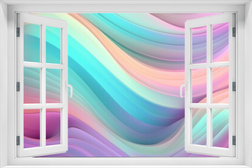 Pastel colored holographic abstract background. Flow, wavy and Curve style.