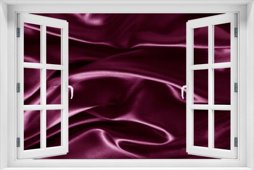 Silk fabric, abstract wavy vinous satin fabric background.