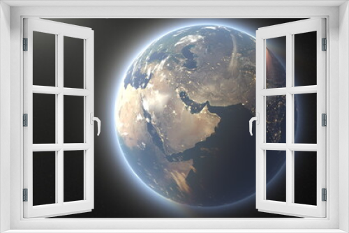 Fototapeta Naklejka Na Ścianę Okno 3D - 地球と宇宙空間
