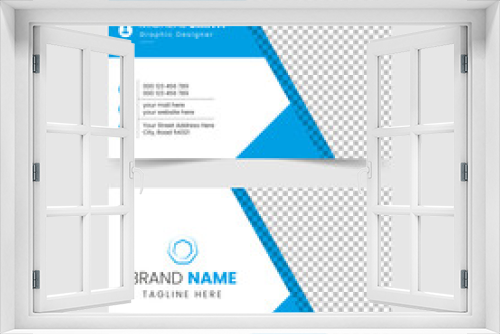 Simple Business Card Layout. Double-sided creative business card template. Minimal Individual Business Card Layout.	
