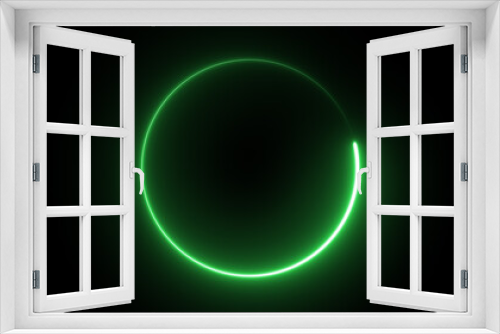 Fototapeta Naklejka Na Ścianę Okno 3D - Green circle Icon background, Shapes Elements.