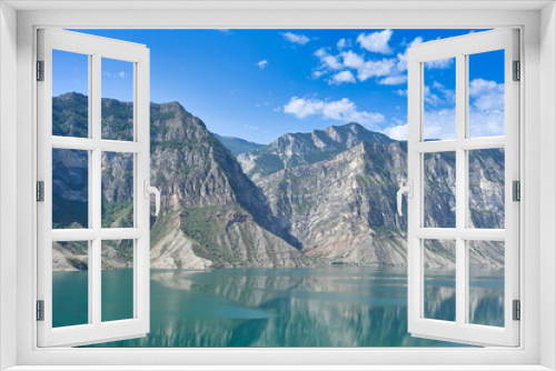 Fototapeta Naklejka Na Ścianę Okno 3D - Landscape of high mountain Irganai water reservoir