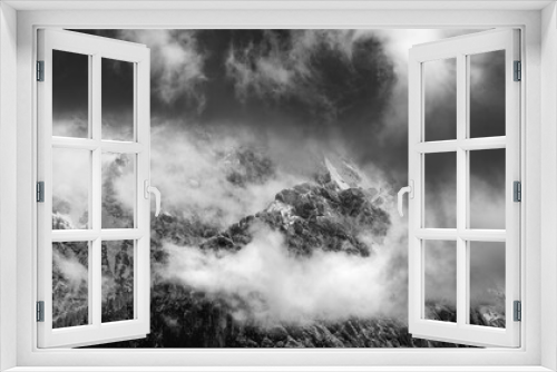 Fototapeta Naklejka Na Ścianę Okno 3D - background with clouds