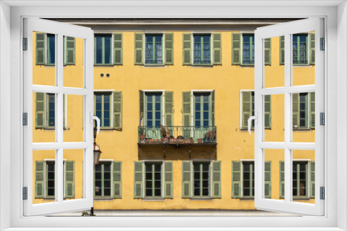 Fototapeta Naklejka Na Ścianę Okno 3D - Colorful old building facade