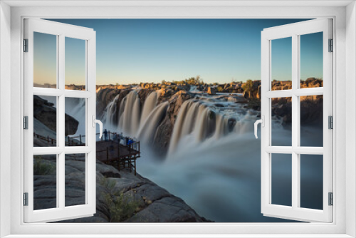 Fototapeta Naklejka Na Ścianę Okno 3D - Wide angle view of the Augrabies falls in full flood on the Orangeriver in the northern cape of south africa