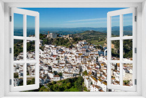Fototapeta Naklejka Na Ścianę Okno 3D - vista del bonito pueblo blanco de Casares en la provincia de Málaga, Andalucía	