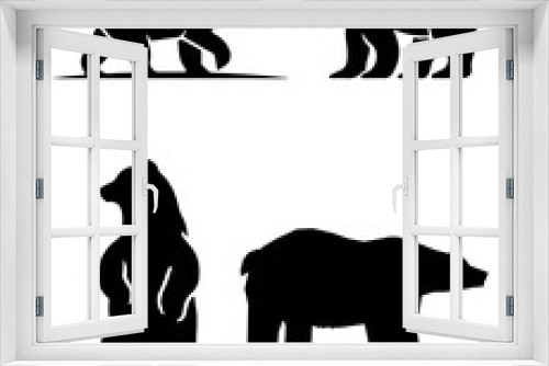 Fototapeta Naklejka Na Ścianę Okno 3D - bear silhouette design bear vector illustration design