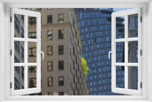 Fototapeta Naklejka Na Ścianę Okno 3D - skyscraper tops in downtown brooklyn