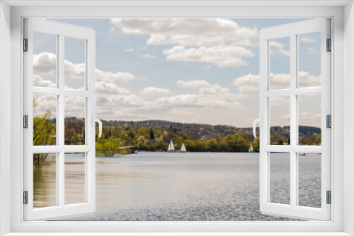 Fototapeta Naklejka Na Ścianę Okno 3D - landscape with lake
