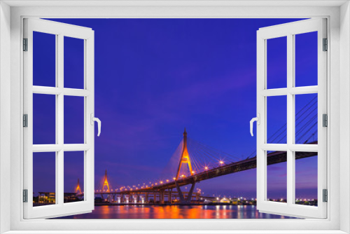 Fototapeta Naklejka Na Ścianę Okno 3D - Bhumibol Bridge
