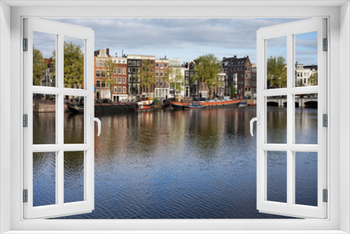 Fototapeta Naklejka Na Ścianę Okno 3D - City of Amsterdam River View