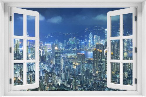 Fototapeta Naklejka Na Ścianę Okno 3D - Aerial view of Hong Kong city
