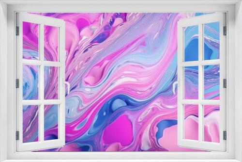 Pastel Psychedelic Marble in Pink, Blue, and Purple Aesthetic - Liquid Wave Pattern with Melted Paint Like Liquid Swirling - Generative AI